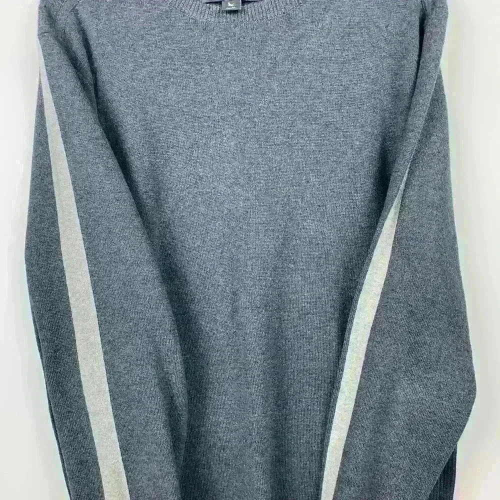 Eddie Bauer Men’s Crewneck Blue Stripe Sweater Top size TL - Picture 6 of 8